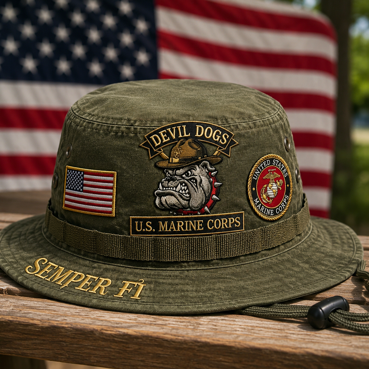 Last Day Promo: 43% OFF -🐾U.S. Marine Corps Devil Dogs Tribute Boonie Hat