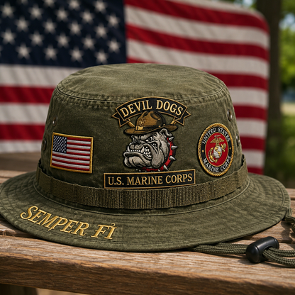 Last Day Promo: 43% OFF -🐾U.S. Marine Corps Devil Dogs Tribute Boonie Hat