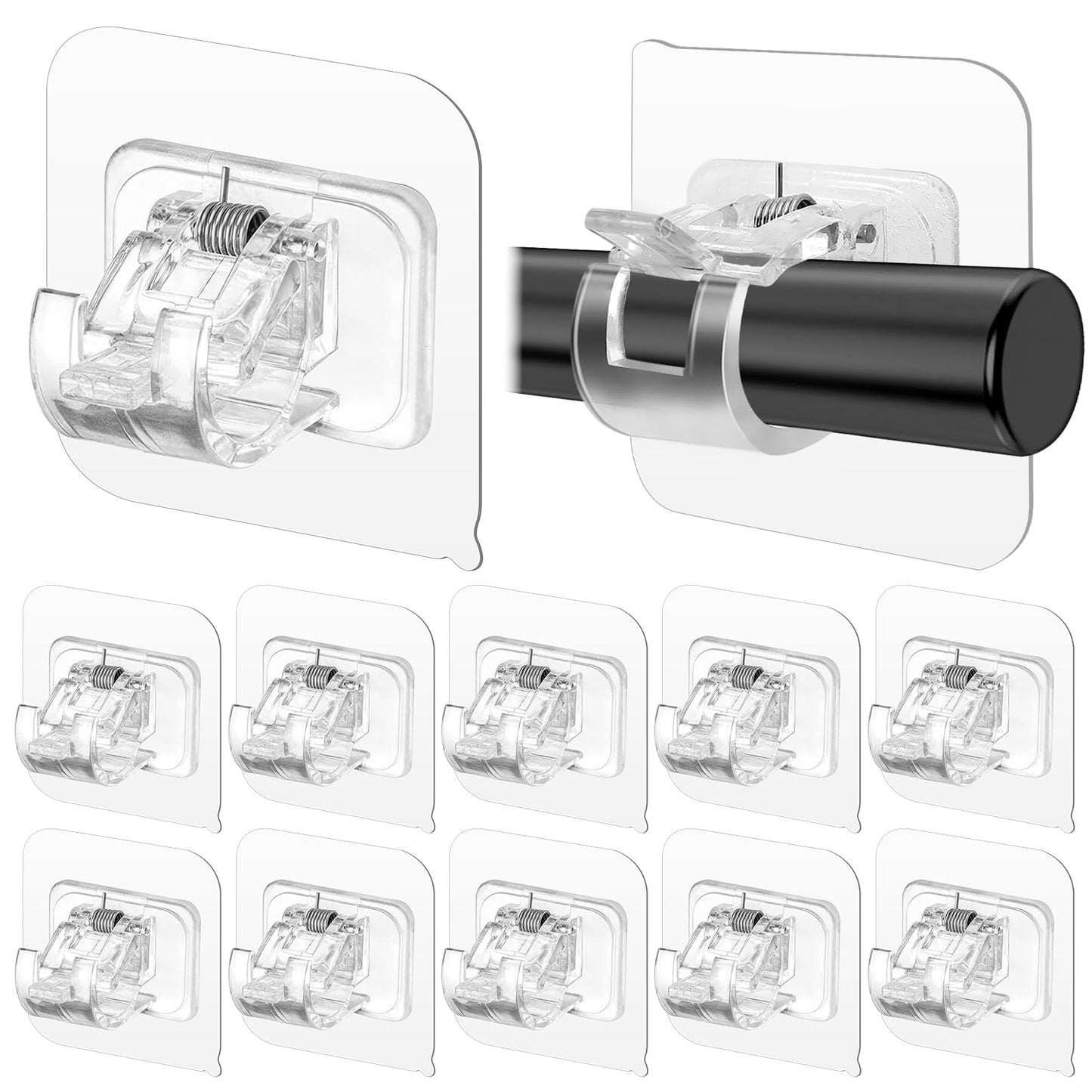 Transparent Hanging Rod Clip