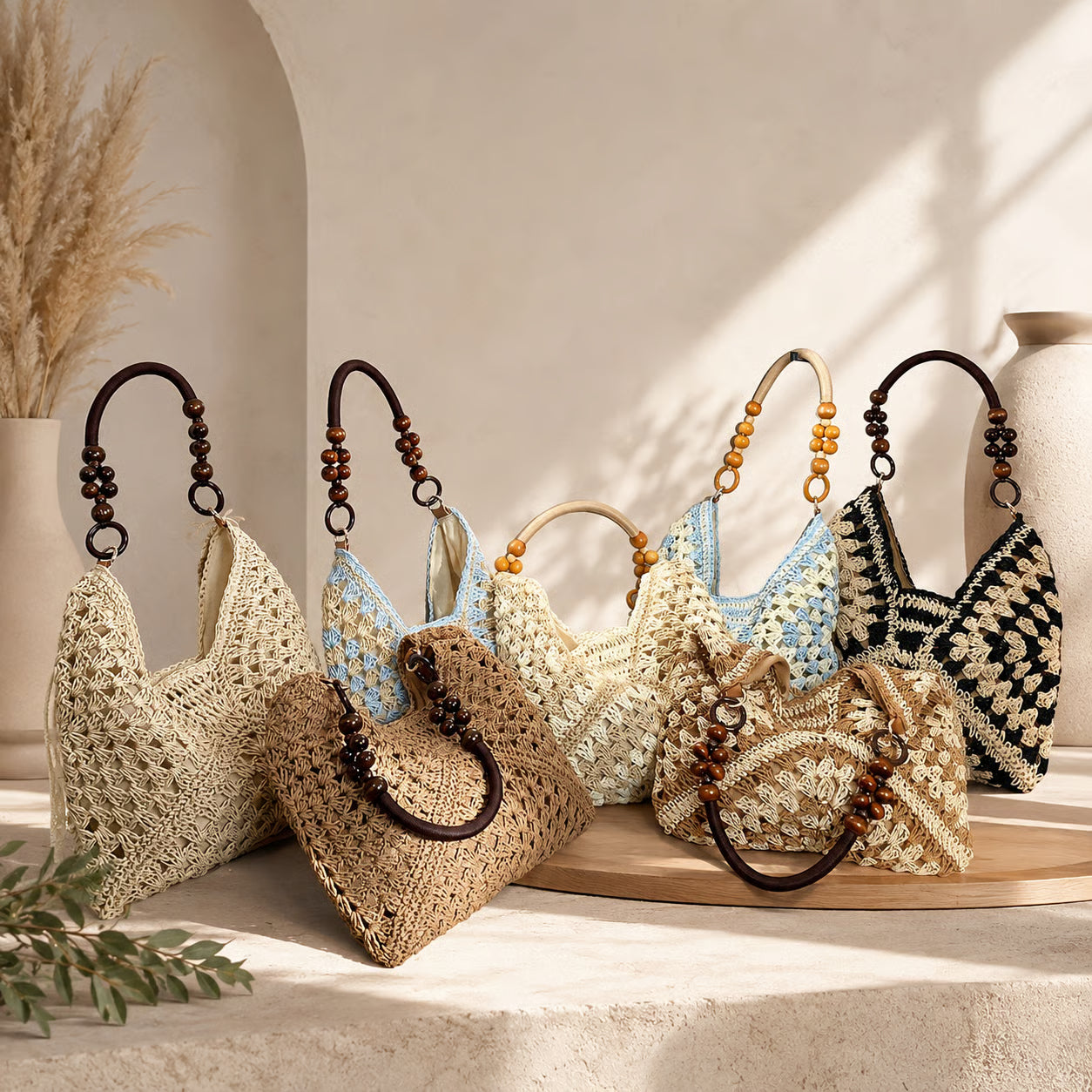 🧺Vintage Handwoven Tote Purse💖