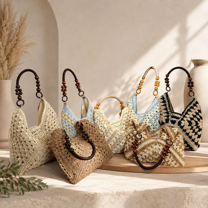 🧺Vintage Handwoven Tote Purse💖