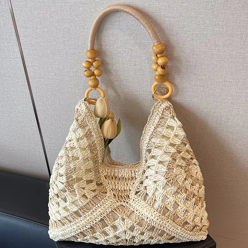 🧺Vintage Handwoven Tote Purse💖