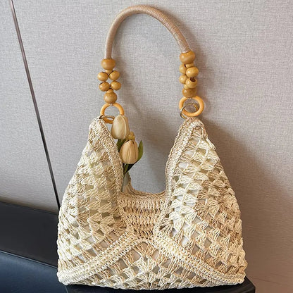 🧺Vintage Handwoven Tote Purse💖