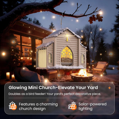 ✝️Last Day 50% OFF-🔥Church-Shaped Metal Solar Bird Feeder