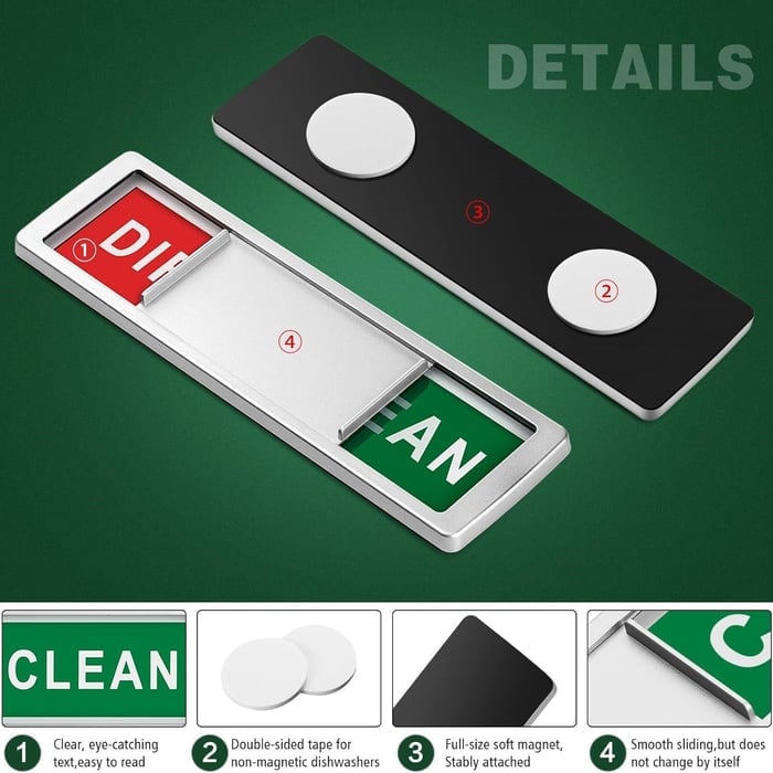 ✨ Limited-Time 50% OFF | 🧲 Dishwasher Clean Dirty Magnet | Never Guess If Dishes Are Clean Again