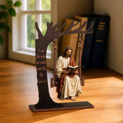 ✨ 50% OFF Today | Jesus Swing Hanging Ornament ✝️ Peaceful Christian Decor for Home & Gifts