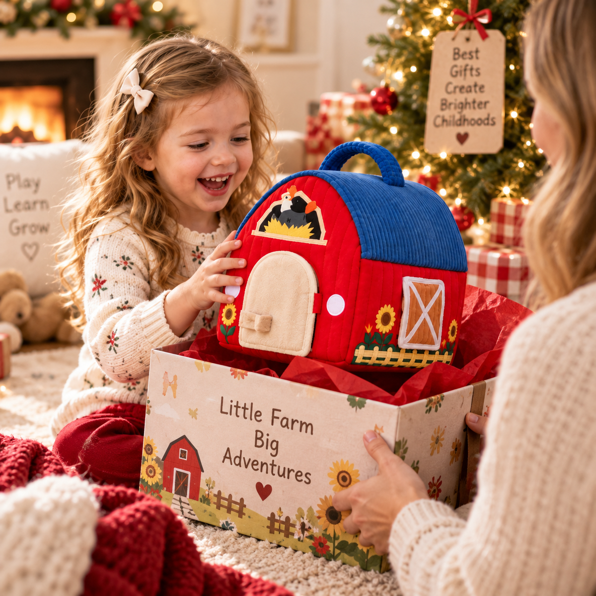 Surprise Barn with Stuffed Farm Animals