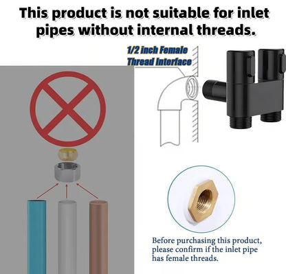 🔥Last Day49% OFF🔥 1-In-2-Handheld Out Dual Control Valve Bidet Sprayer for Toilet