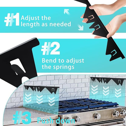 🔥 Hot Sale 49% OFF | Retractable Stainless Steel Stove Gap Covers 🍳 Keep Crumbs & Spills Out with Ease