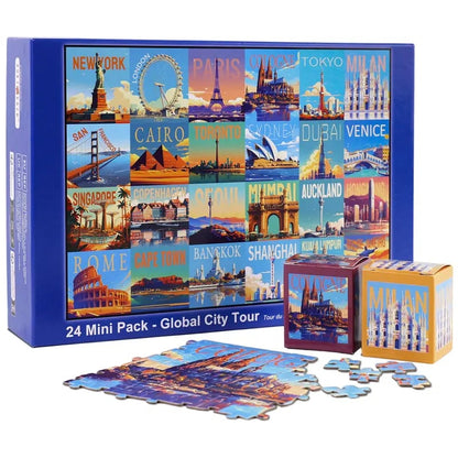 🧩 24-Day Jigsaw Puzzle Advent Calendar – 1000 Pieces, 24 Mini Packs
