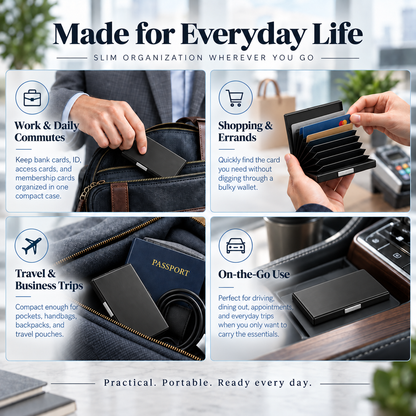 🔥Last Day 40% Off! Slim RFID-Blocking Stainless Steel Card Holder🗃️