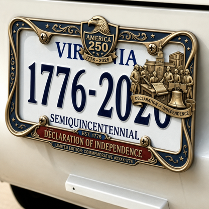 🗽250th Anniversary Commemorative License Plate Frame🚗