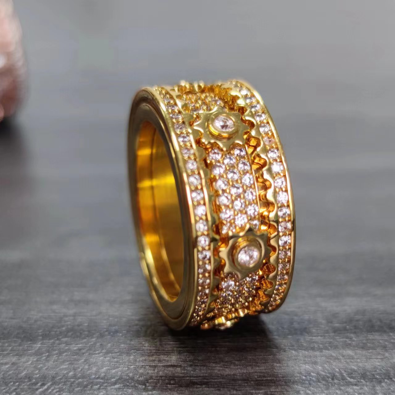 💍 Personalized Rotatable Gear Ring ✨