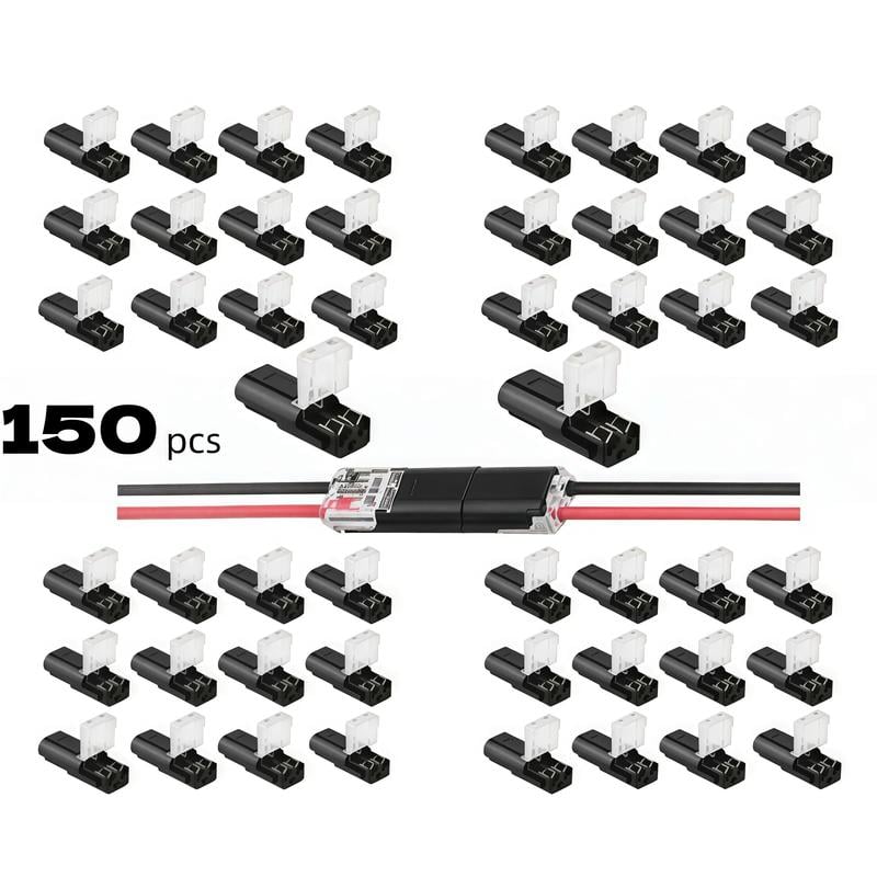 Flash Sale⚡20K+ SOLD!🔥Double-Wire Plug-in Connector Led Light Strip Connectors 2 Pin