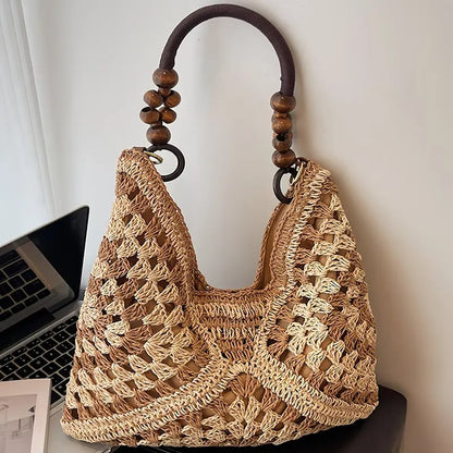 🧺Vintage Handwoven Tote Purse💖