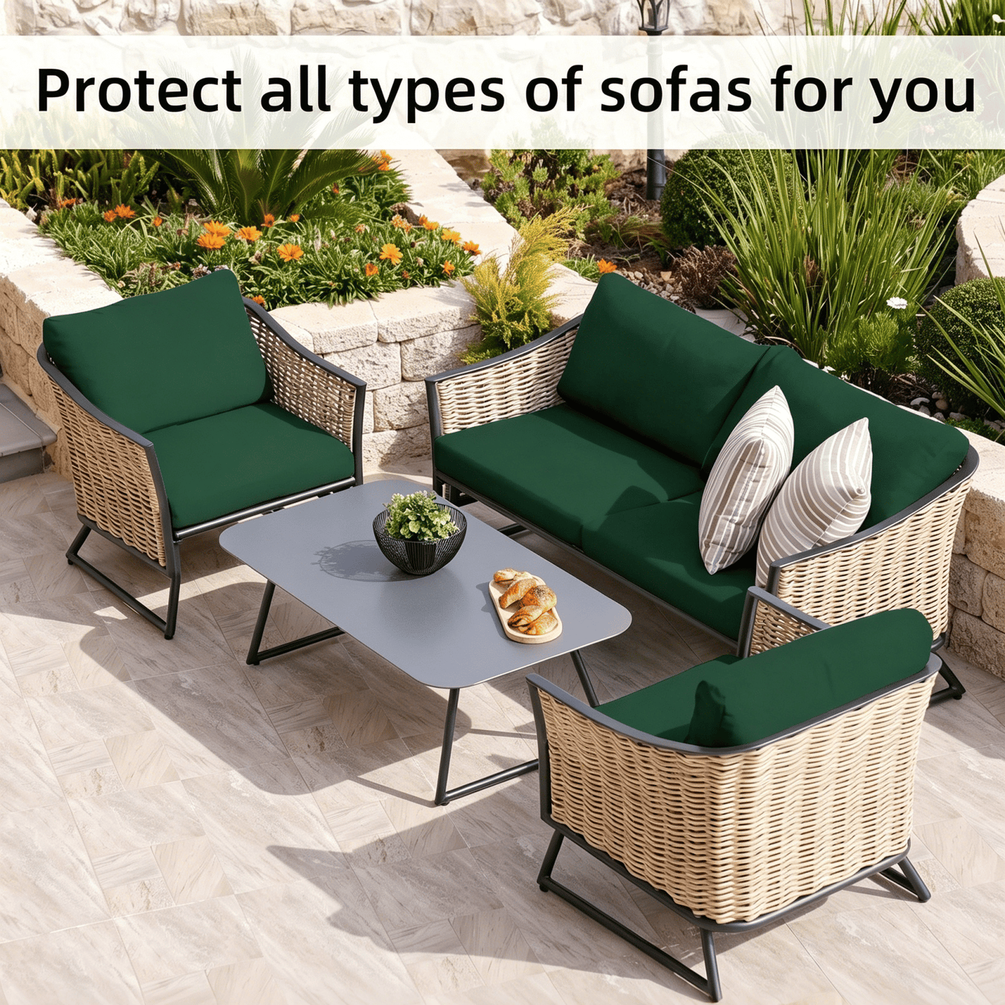 🪑 49% OFF Today | Stretch Sofa Cushion Covers Set ✨ Soft Fit Covers for 4 / 8 / 12 PCS
