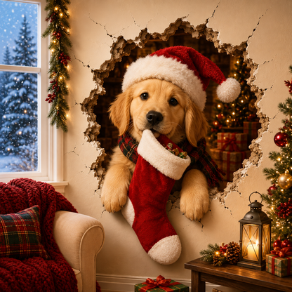 🔥Last Day 50% OFF-19.7'' Christmas Break-In Wall Decal