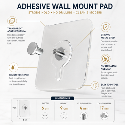 🔥 Limited-Time Deal — No-Drill Transparent Wall Hook✨