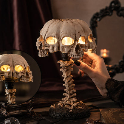 💀🖤Four-Skull Gothic Sculptural Lamp Interwoven Skull Bone Ambient Light for Dark Style Indoor Decor(📦Buy 2 Free Shipping)