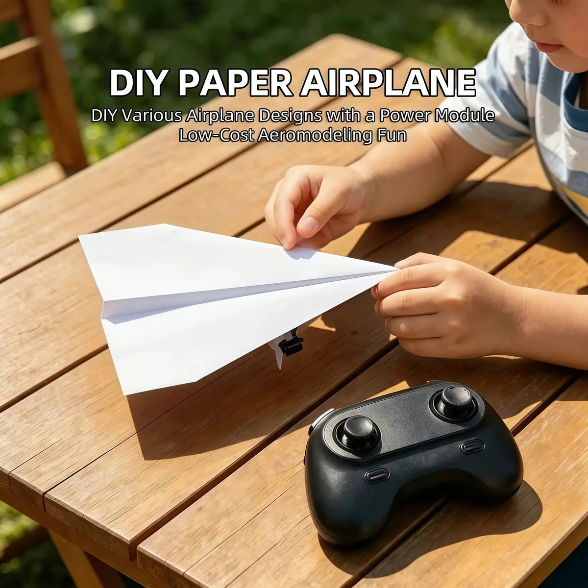 ✈️ RC Paper Airplane Kit | Gyro Stabilizer, Dual Propellers, DIY Flying Toy