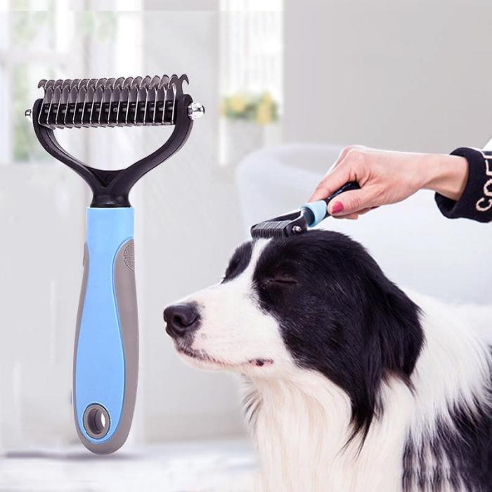 🐶🐾 Double-Sided Pet Grooming Brush – Dog & Cat Hair Remover & Styling Comb