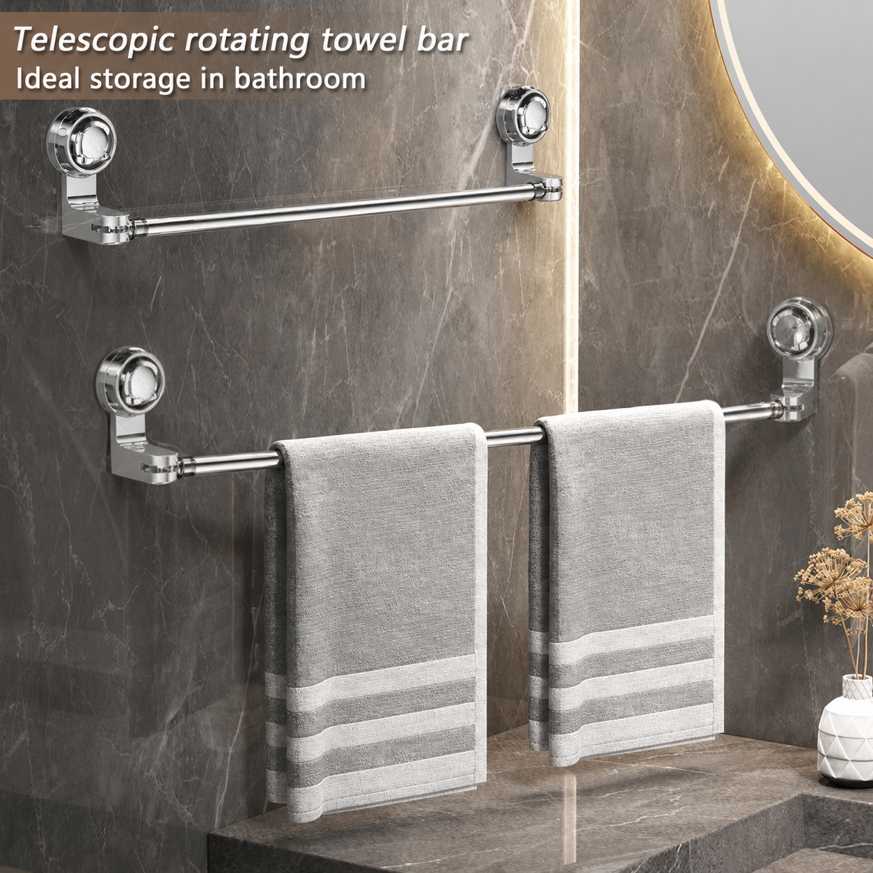 ✨✨Adjustable Suction Cup Towel Bar