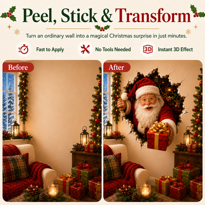 🔥Last Day 50% OFF-19.7'' Christmas Break-In Wall Decal