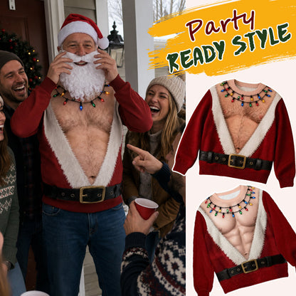 🎅😂 Santa’s Got a New Body – Funny Christmas Long Sleeve Shirt