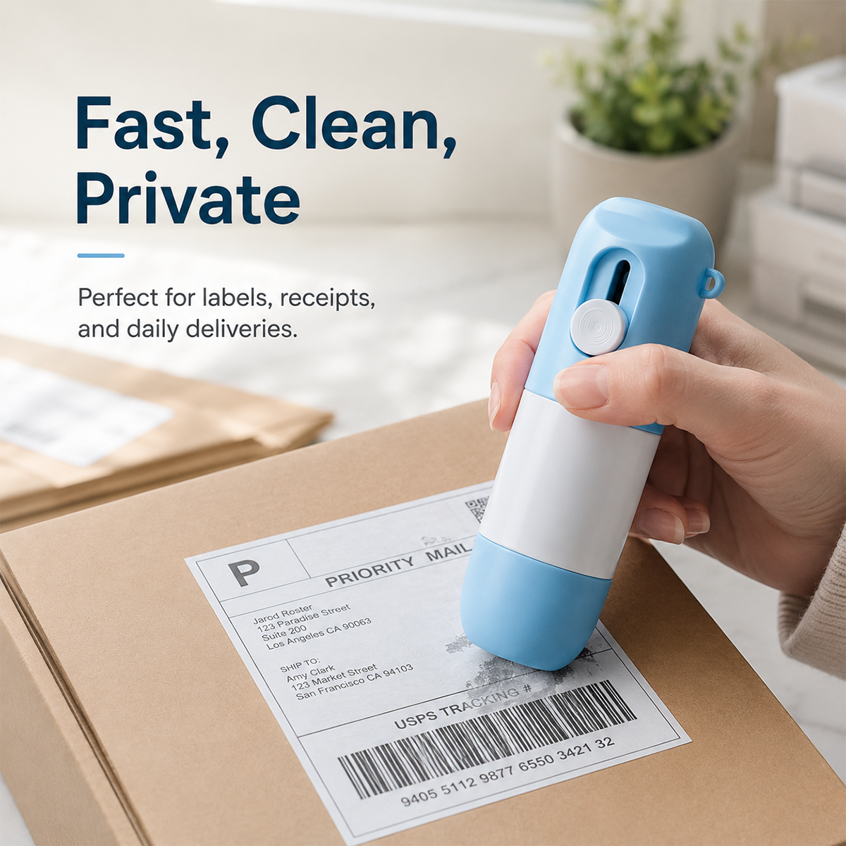 📦 49% OFF Today | 2-in-1 Box Cutter & Thermal Paper Eraser ✂️ Compact Tool for Daily Use