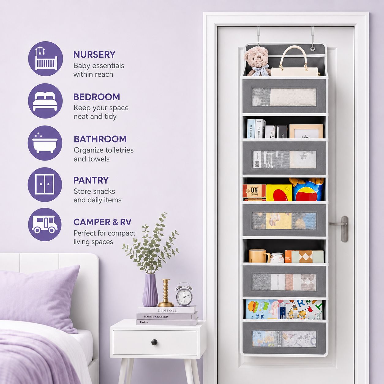 🚪 49% OFF Today | Space-Saving Door Organizer 👕 Perfect for Bedroom, Bathroom & Laundry Room
