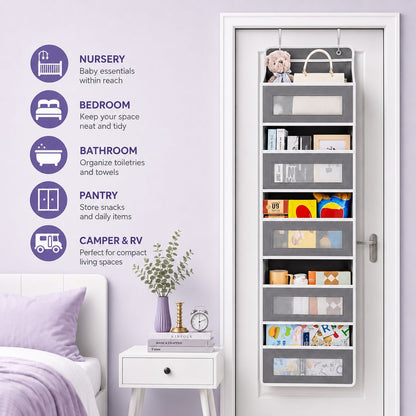 🚪 49% OFF Today | Space-Saving Door Organizer 👕 Perfect for Bedroom, Bathroom & Laundry Room