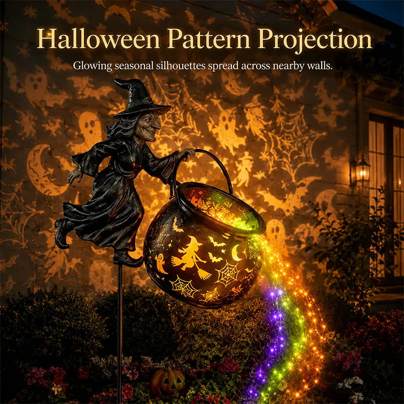 🎉 Halloween Early Bird Special Sale 49% OFF-🧙‍♀️Halloween Witch Cauldron Garden Light