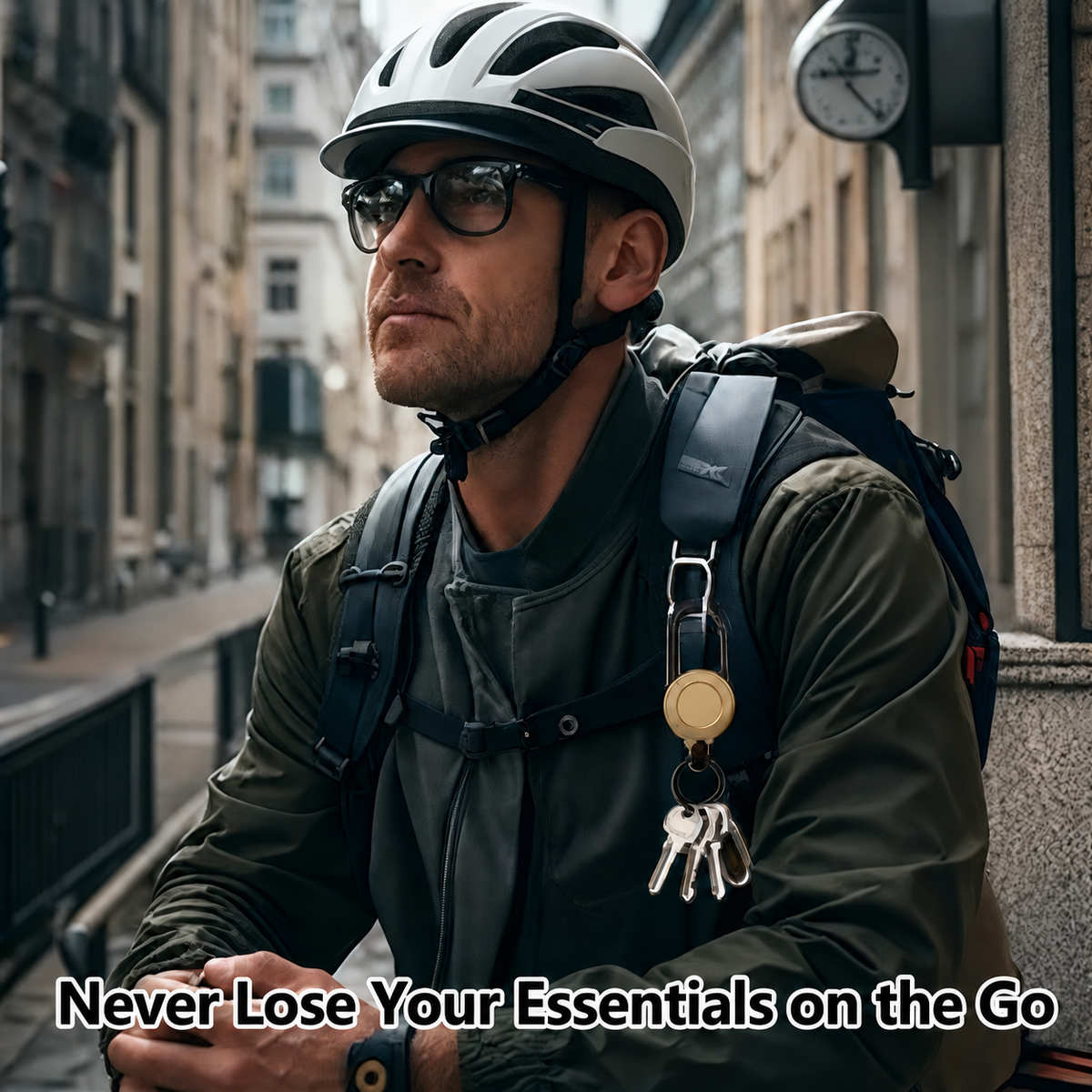🔑Retractable Carabiner Keychain – 65cm steel lanyard, 100,000 pull cycles. Lightweight & sturdy.