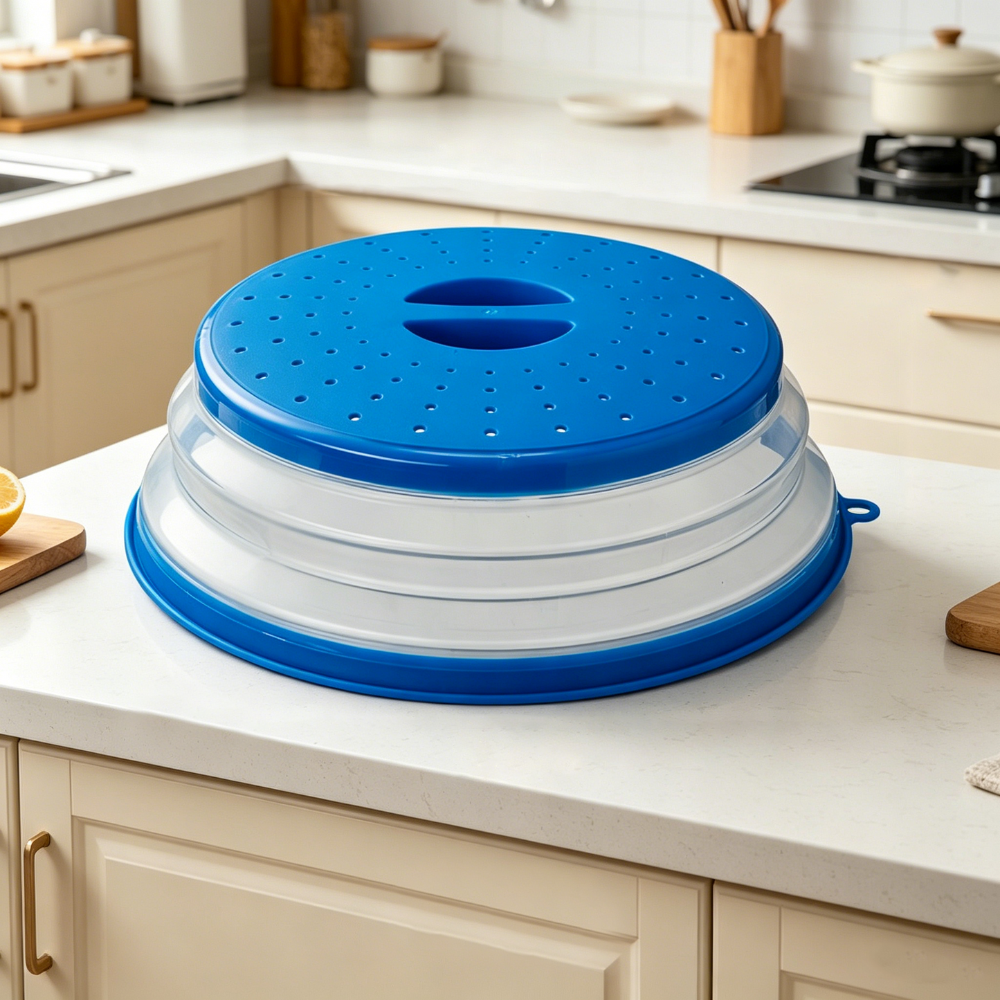 💧Multifunctional Collapsible Silicone Food Cover🫧 — Oil-Resistant & Splash-Proof