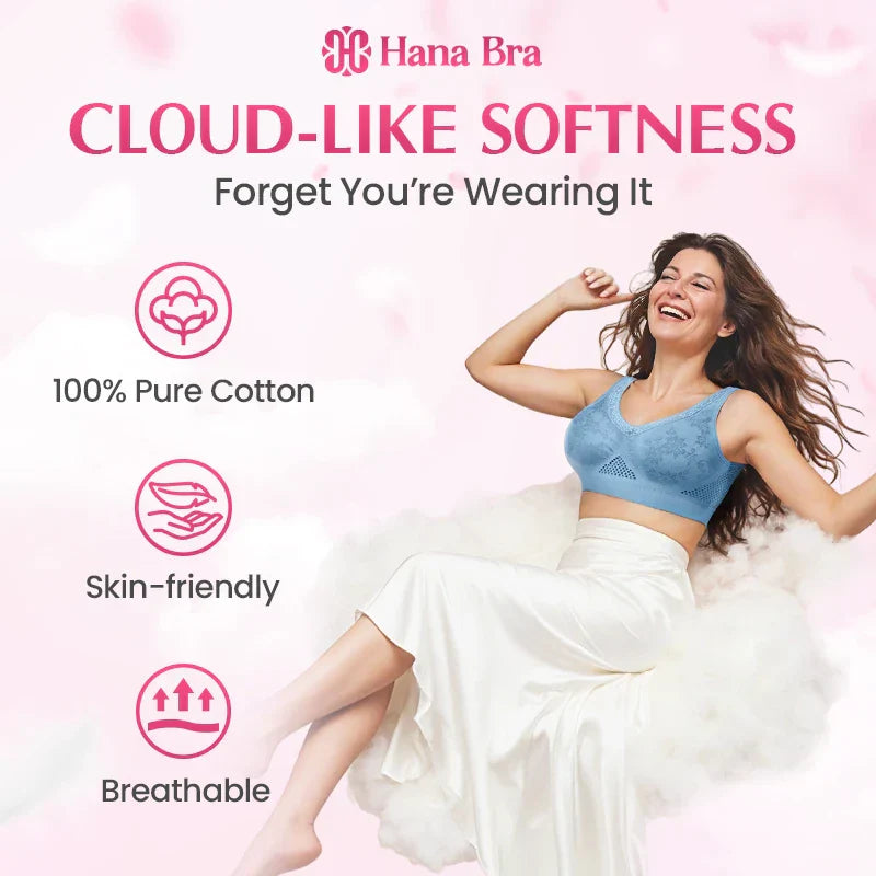 💖 High-Support Seamless Wireless Lace Bra – Comfort & Natural Lift ✨