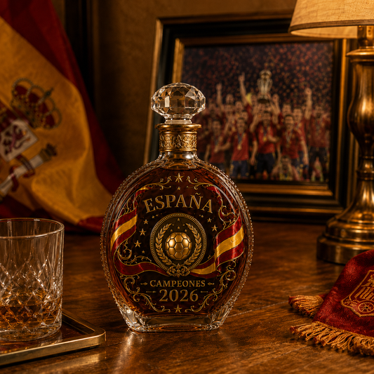 🏆España Champions Legacy Whiskey Decanter Set – Commemorative Football Collector Gift