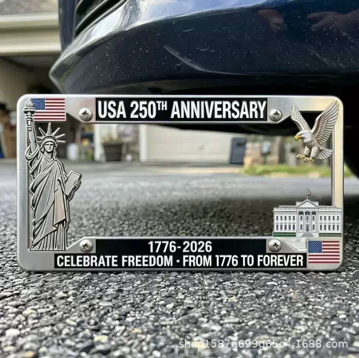 🗽250th Anniversary Commemorative License Plate Frame🚗