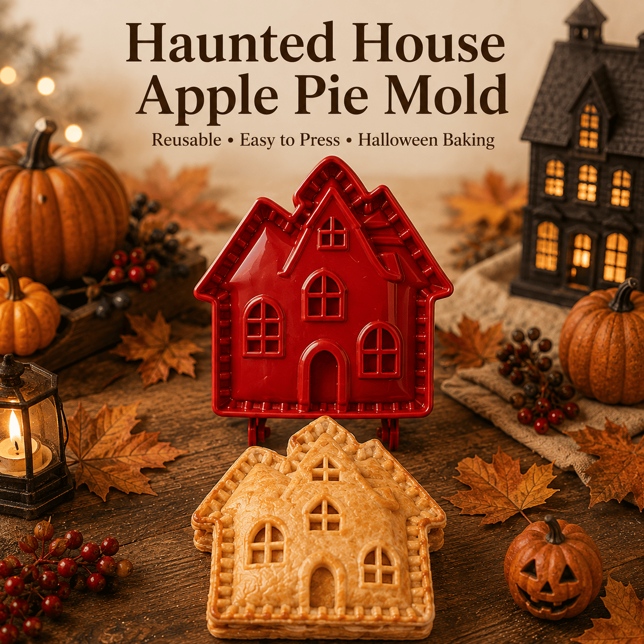 🎃 8-Piece Halloween Mini Hand Pie Mold Set – Spooky Pastry Cutters & Presses