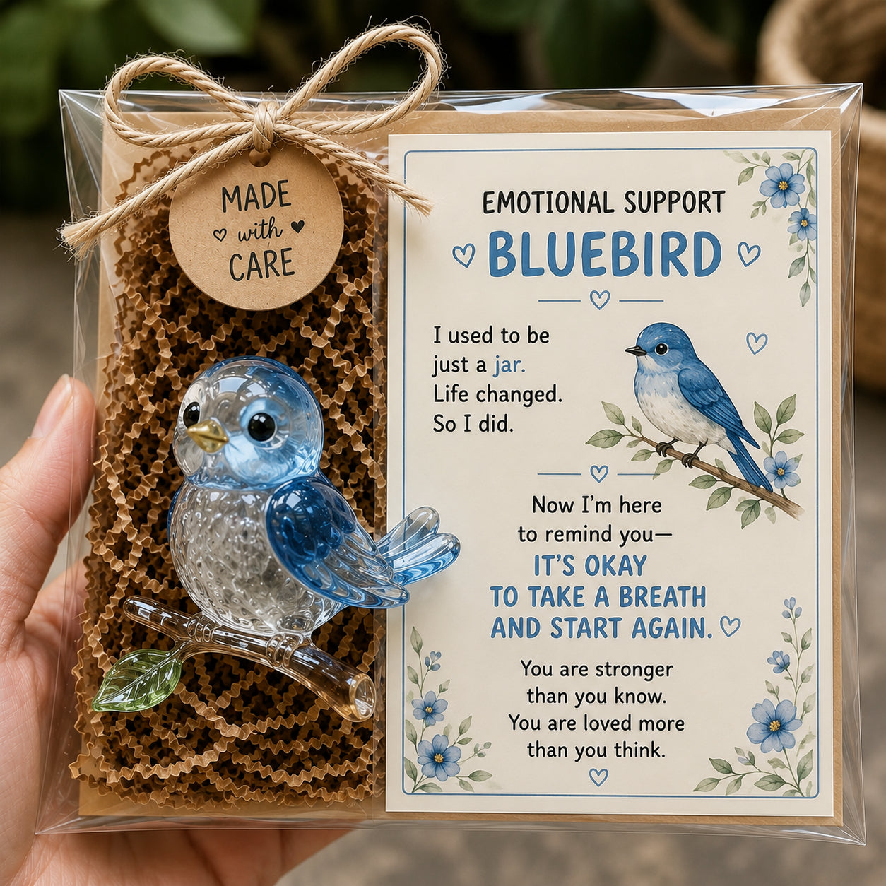 🎁Buy 3, Get 1 Free 💛 Emotional Support Glass Animal Gift – A Little Reminder You Matter.