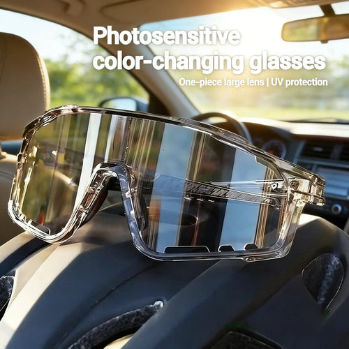 Photochromic UV-Protective Sports Sunglasses