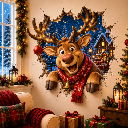 🔥Last Day 50% OFF-19.7'' Christmas Break-In Wall Decal