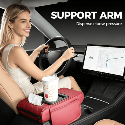 🚗 Multifunctional PU Leather Car Armrest Box Mat ✨