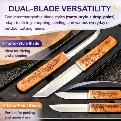 🔥DRAGON & PHOENIX DUAL-BLADE KNIFE 🔥