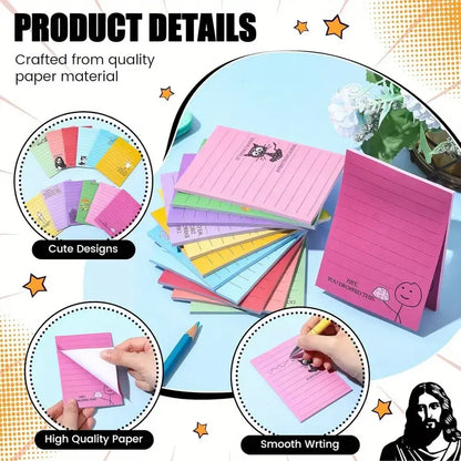 💼😂 12-Pack Sarcastic Office Sticky Notes – Funny Coworker Memo Pads & Hilarious Desk Gifts