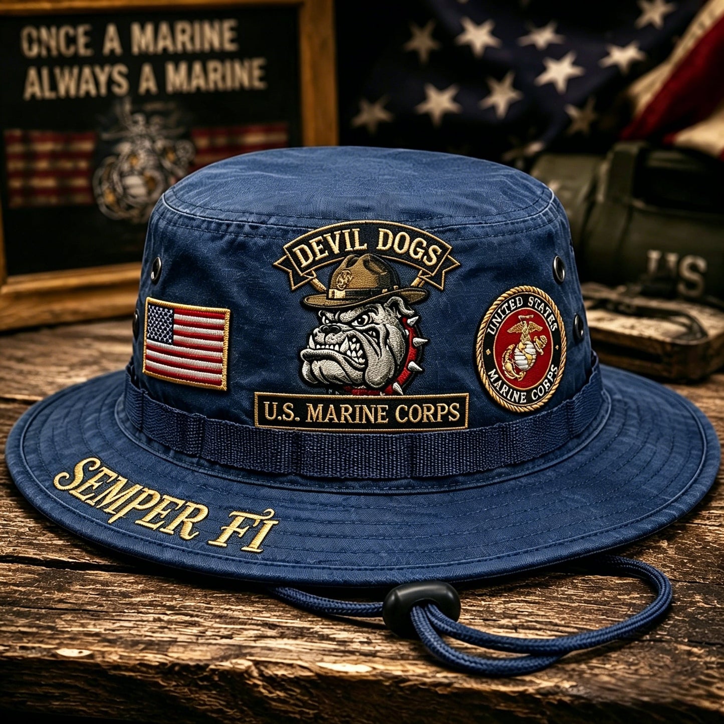 Last Day Promo: 43% OFF -🐾U.S. Marine Corps Devil Dogs Tribute Boonie Hat