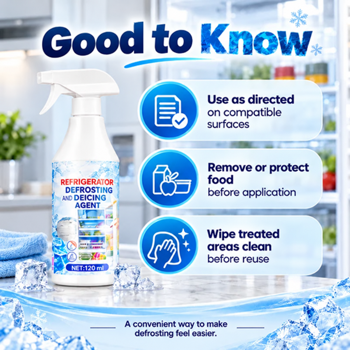 🔥Buy 2 Get 1 Free ✨Refrigerator defrost and de-icer spray