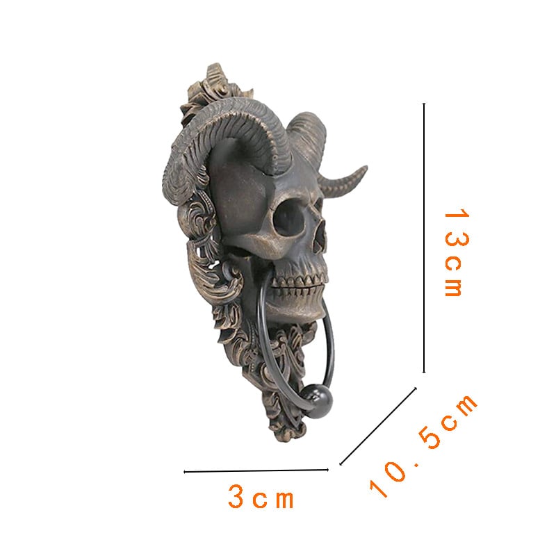 😈Baphomet Horned God Skull Hanging Door Knocker