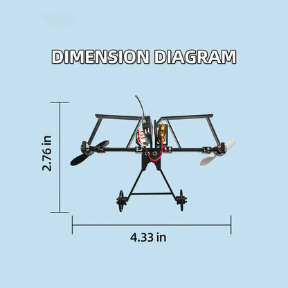 ✈️ RC Paper Airplane Kit | Gyro Stabilizer, Dual Propellers, DIY Flying Toy