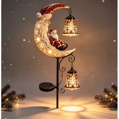 🎅Christmas Early Discount 49% Off 🌙Santa’s Moonlight Lantern Solar Garden Stake⛄