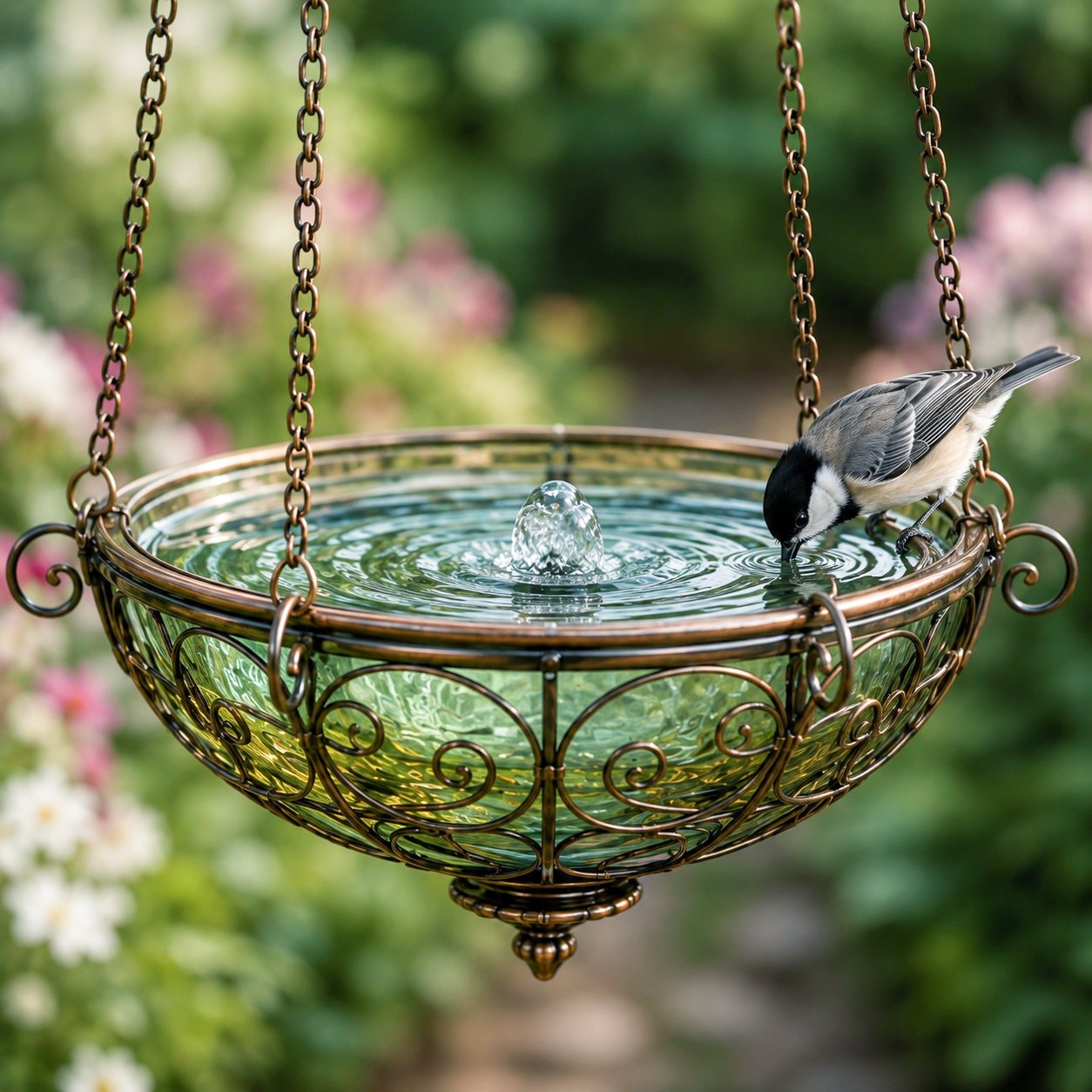 🌈 Garden in the Sky – Stained Glass Hot Air Balloon Bird Feeder🐦